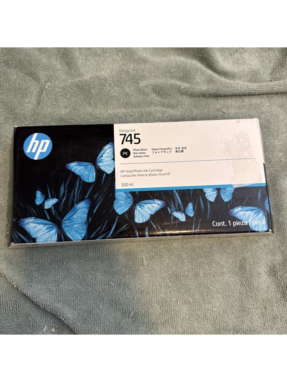 GENUINE HP 745, F9K05A MATTE BLACK INK 300ml DJ Z2600 Z5600 SEALED BOX EXP 08/25